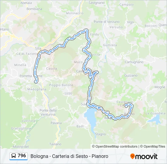 796 Bus Line Map