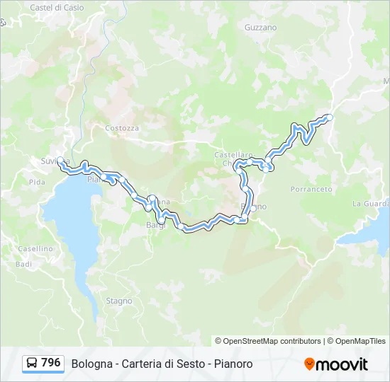 796 Bus Line Map