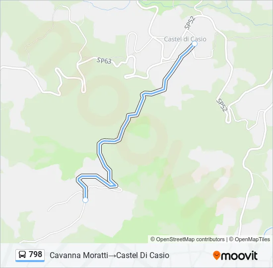 798 Bus Line Map