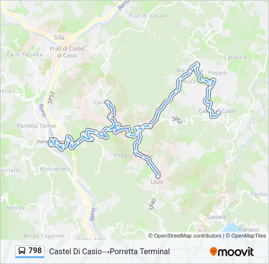 798 Bus Line Map