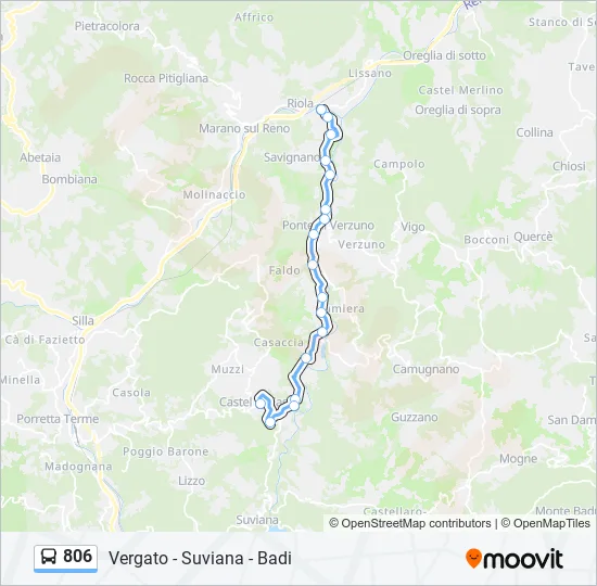 806 Bus Line Map