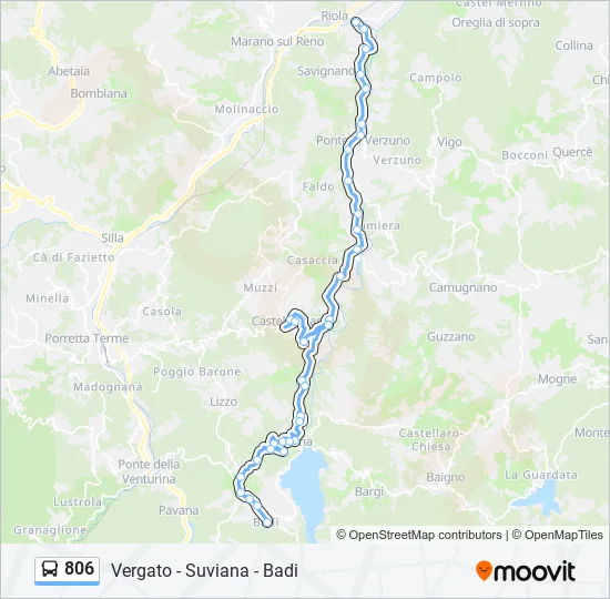 806 Bus Line Map