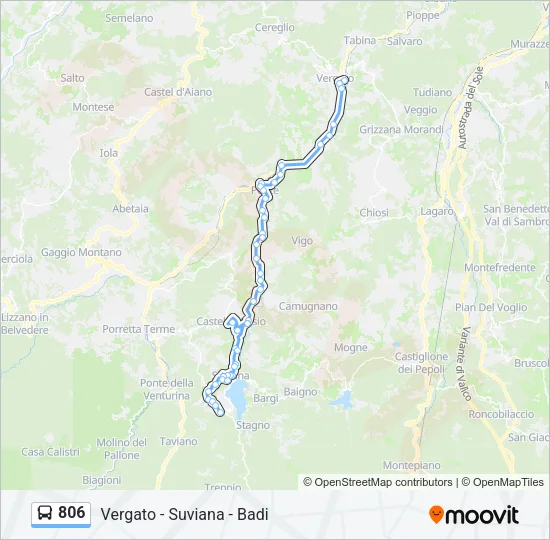806 Bus Line Map