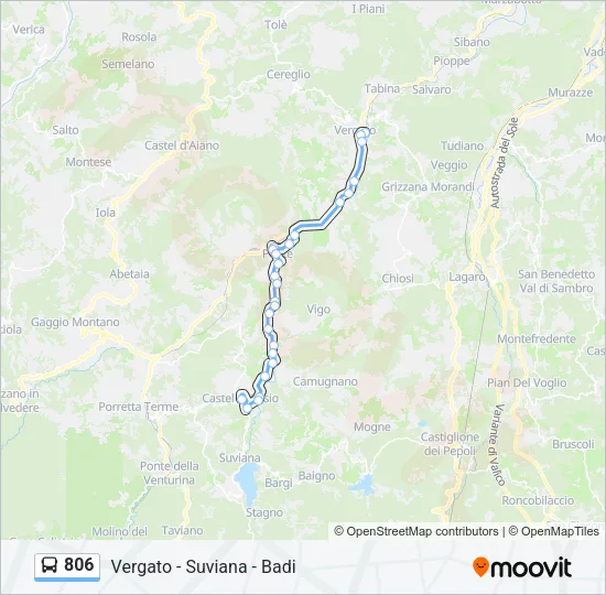 806 Bus Line Map