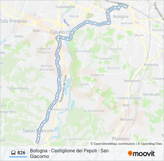 826 Bus Line Map