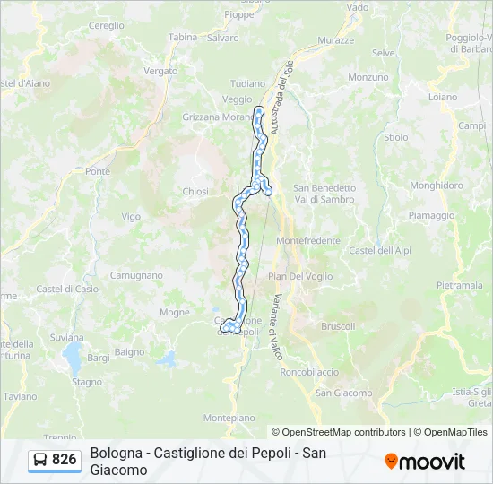 826 Bus Line Map