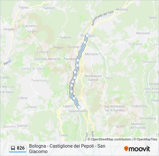 826 Bus Line Map