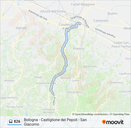 826 Bus Line Map