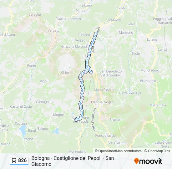 826 Bus Line Map