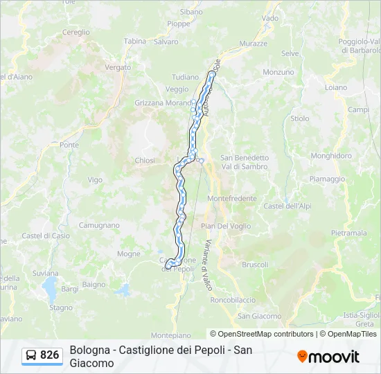 826 Bus Line Map
