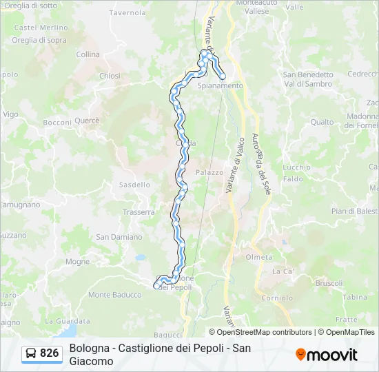 826 Bus Line Map