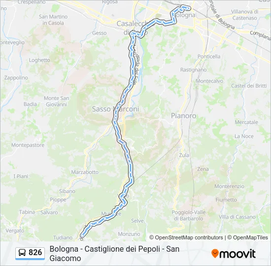 826 Bus Line Map