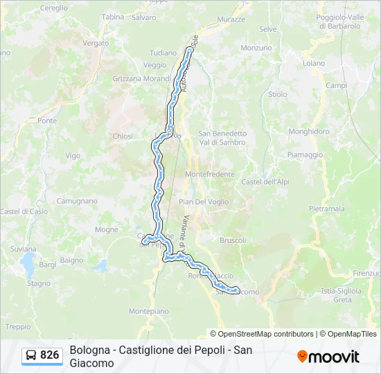 826 Bus Line Map