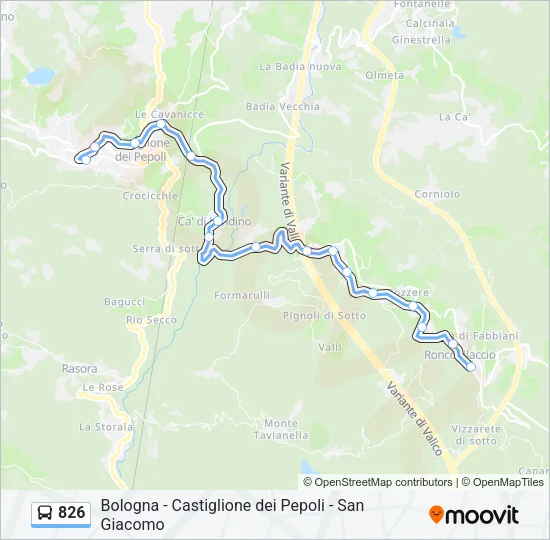 826 Bus Line Map