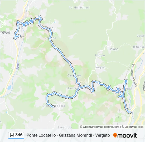 846 Bus Line Map