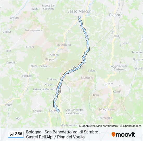 856 Bus Line Map