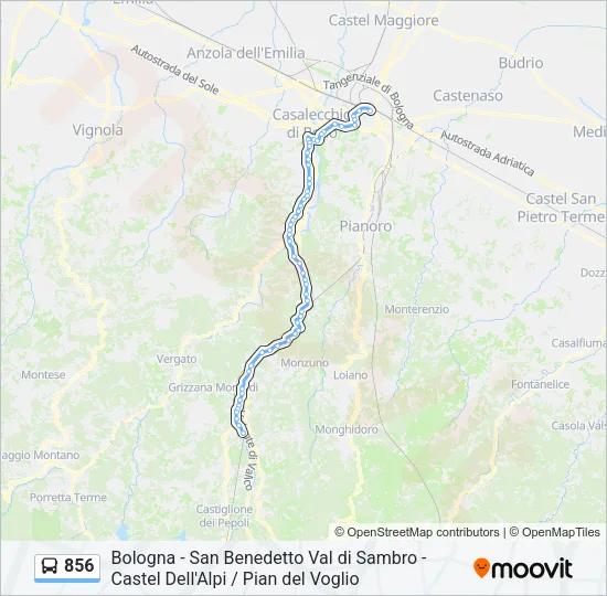 856 Bus Line Map