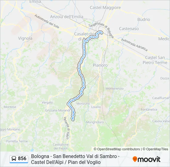 856 Bus Line Map