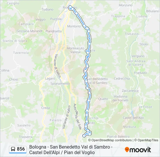 856 Bus Line Map