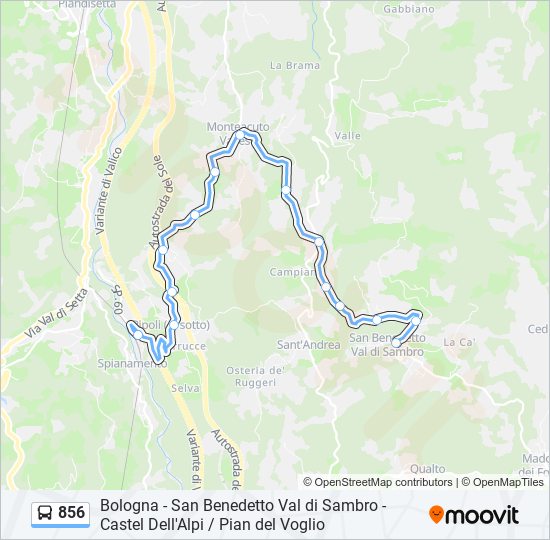 856 bus Line Map