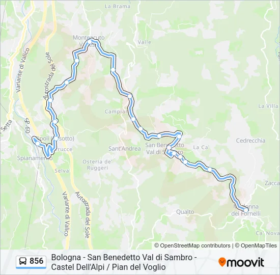 856 Bus Line Map