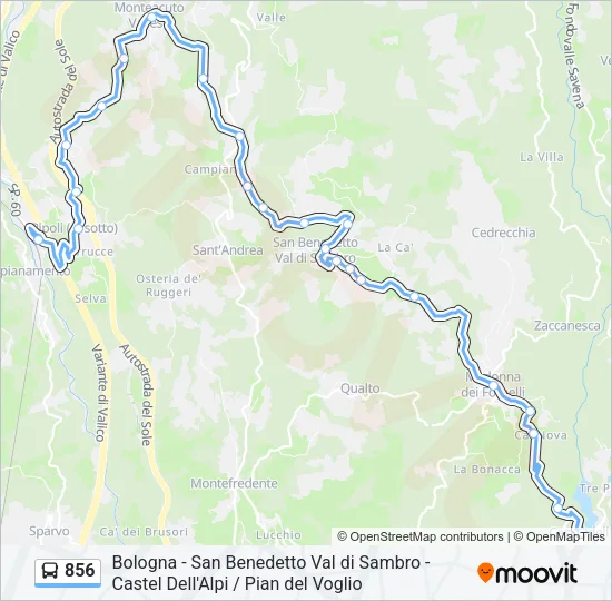 856 Bus Line Map