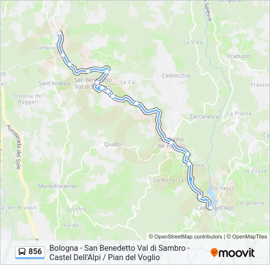 856 Bus Line Map