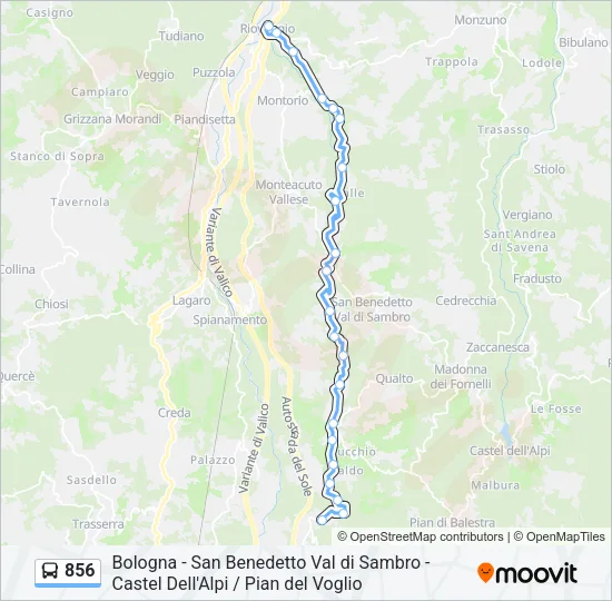 856 Bus Line Map