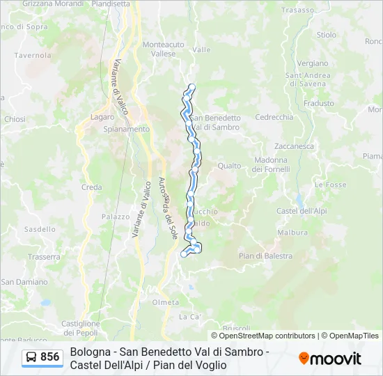 856 Bus Line Map
