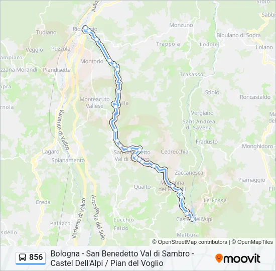 856 Bus Line Map
