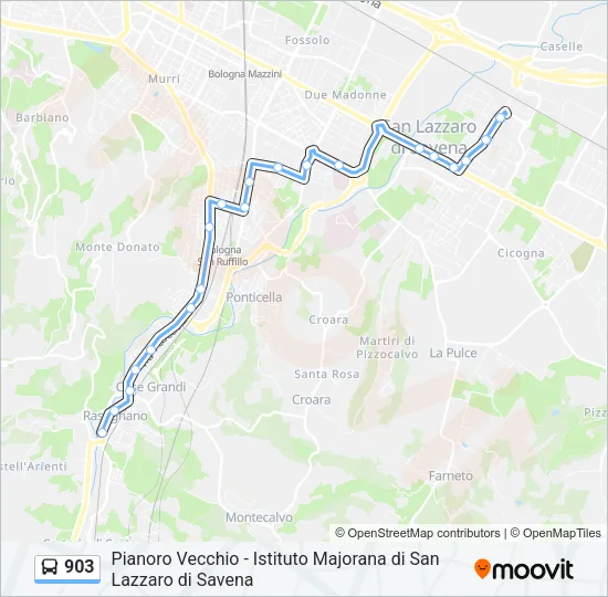 903 Bus Line Map