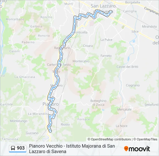 903 Bus Line Map