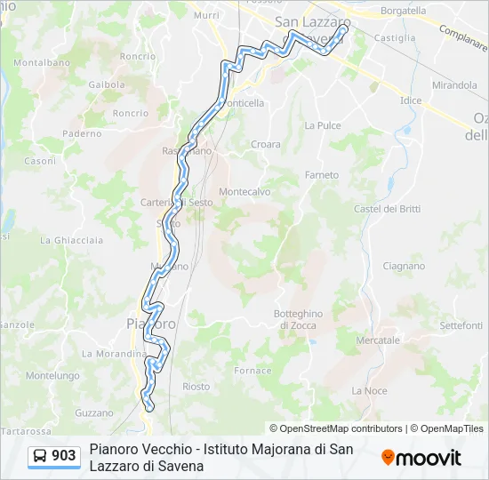 903 Bus Line Map