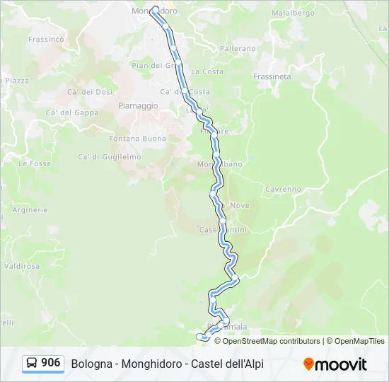 906 Bus Line Map