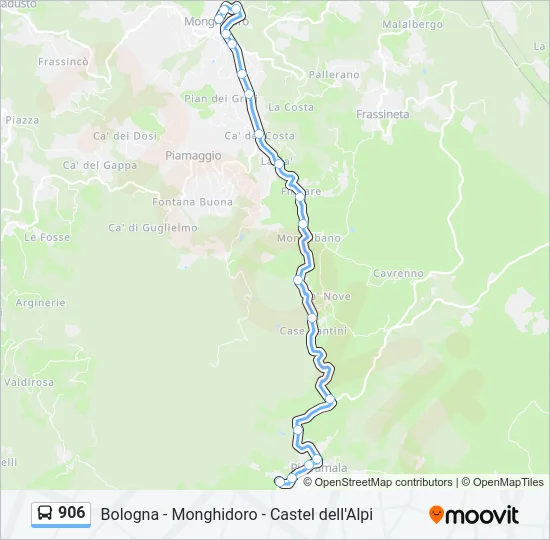 906 Bus Line Map