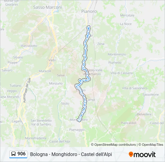 906 Bus Line Map
