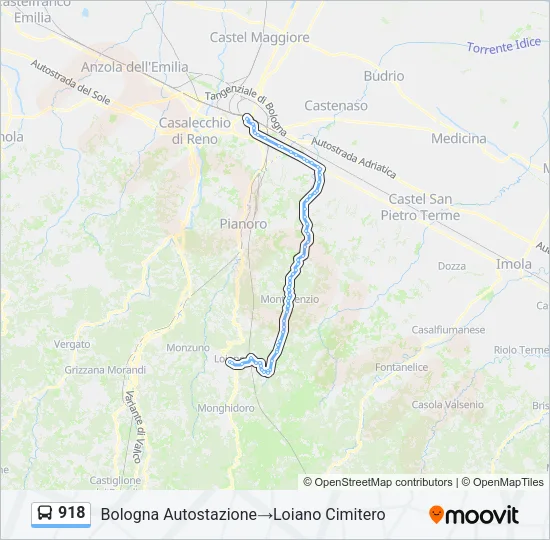918 Bus Line Map
