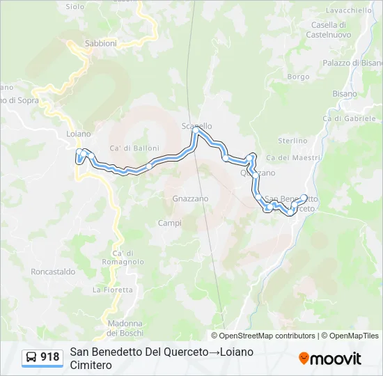 918 Bus Line Map