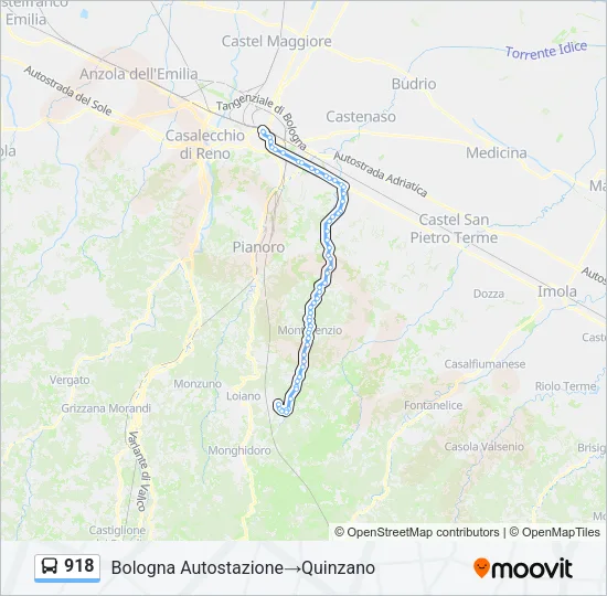 918 Bus Line Map