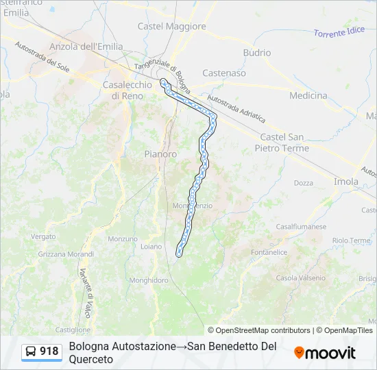 918 Bus Line Map