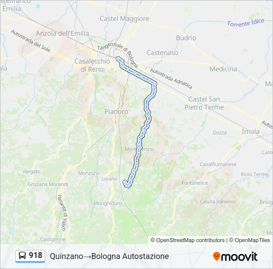 918 Bus Line Map