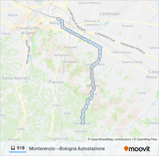 918 Bus Line Map
