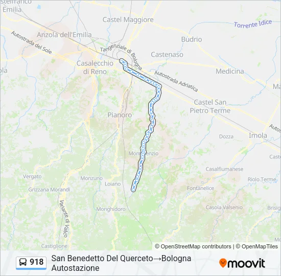 918 Bus Line Map