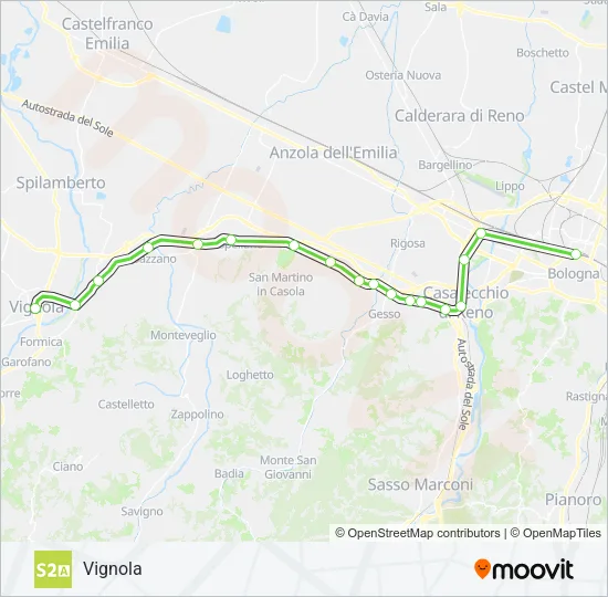 S2 A Train Line Map