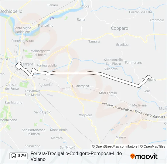 329 Bus Line Map