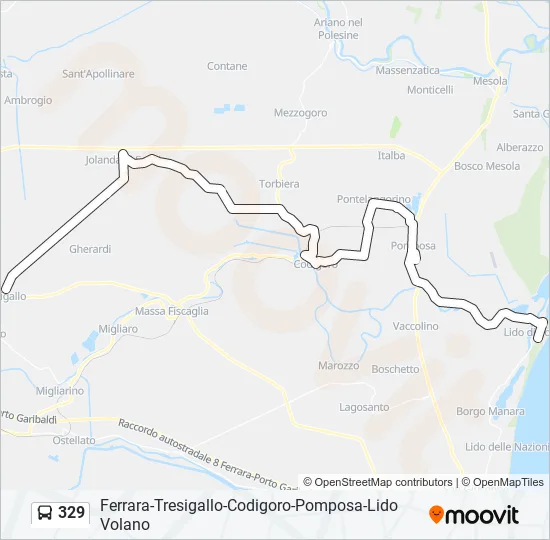 329 Bus Line Map