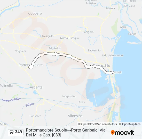 349 Bus Line Map