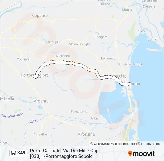 349 Bus Line Map