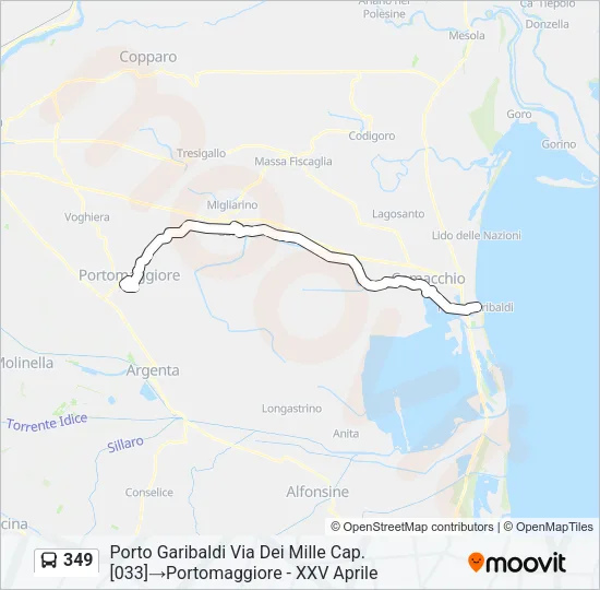 349 Bus Line Map