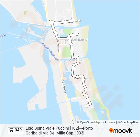 349 Bus Line Map